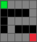 grid with colored tiled